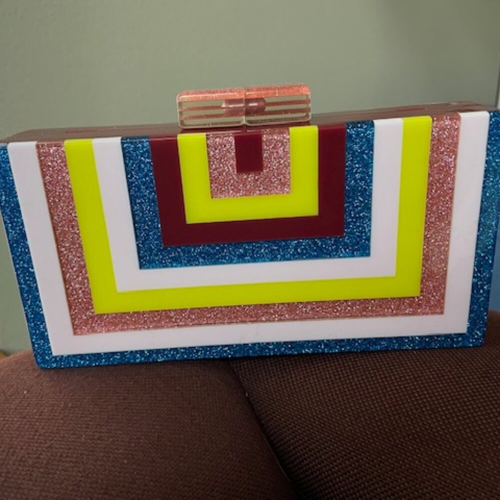 Aqua brand (Bloomingdales) box clutch